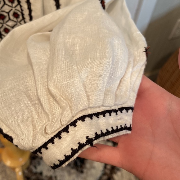 Frame Anita White Embroidered Long Sleeve Blouse - Picture 3 of 7